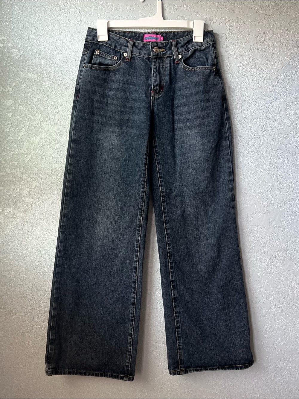 Edikted XS Wide Leg Jeans Dark Wash High Rise Y2K Baggy Denim Women’s